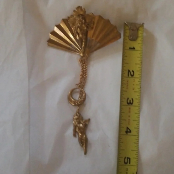 Vintage with the Angels Fan brooch - Picture 5 of 8
